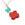 Grossiste en Pendentif en agate rouge trèfle croix 8mm - trou : 1mm (1)