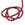 Vente au détail Perle ovale grain de riz - howlite teinté rouge 6x4mm (1 fil-39cm)
