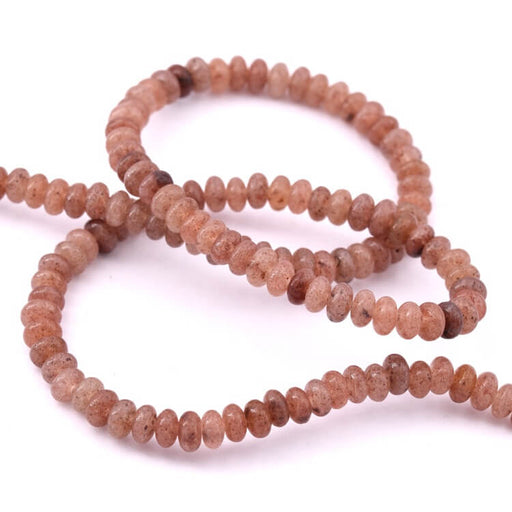 Achat Perle rondelle button aventurine pourpre 4.5x2mm trou : 0.8mm (1fil 38cm)