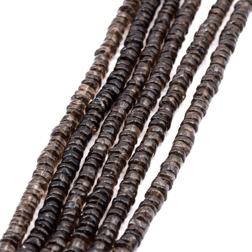Perles heishi topaz foncé 5-6x1-3mm- Trou: 0.5mm (1 Fil-32cm)