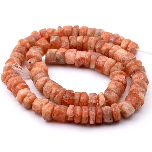 Perle heishi pierre de soleil 6.5-8x3-5mm Trou: 0.5mm (1fil-34cm)
