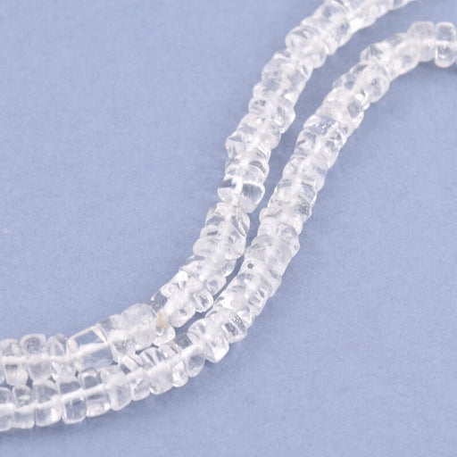 Heishi perle rondelle en cristal de Quartz 5-6x2-4mm (1 Fil-32cm)