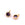 Vente au détail Pendentif rond laiton doré et zircon violet 5mm - Trou: 1mm (1)