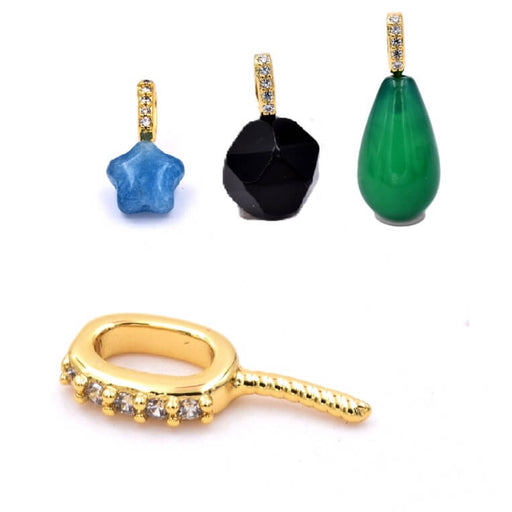 Piton bélière pour semi-percée laiton et zircon 7mm (1)