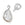 Vente au détail Pendentif goutte laiton platine zircon 11,5x7mm (1)