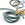 Vente au détail Cordon en cuir rond tressé turquoise vert 3mm (50cm)