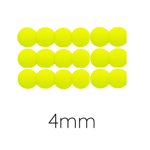 Achat Perle ronde de Bohème fluo Neon Yellow jaune 4mm (50)