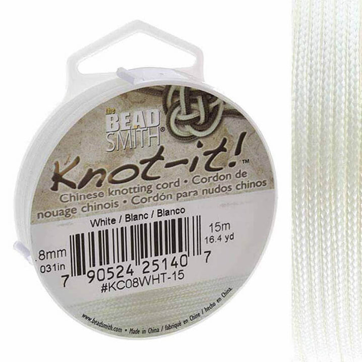 JTC 0.8mm Avec 135m Fils Cordon Noeud Chinois Pour DIY Bracelet Collier Bijoux En Nylon (Beige