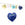 Grossiste en Pendentif coeur à facettes en lapis-lazuli 13mm - Trou: 1mm (1)