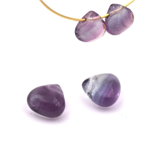 Achat Pendentif goutte poire en Fluorite naturelle 8x8mm (2)