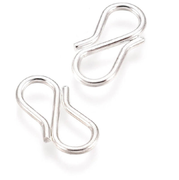 Fermoir à Crochet Deux Brins Argent Sterling – Forme Poisson, Pour Fabrication Bijoux