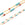 Grossiste en Chaine Acier Doré et Miyuki Delica Rouge et Turquoise (20cm)