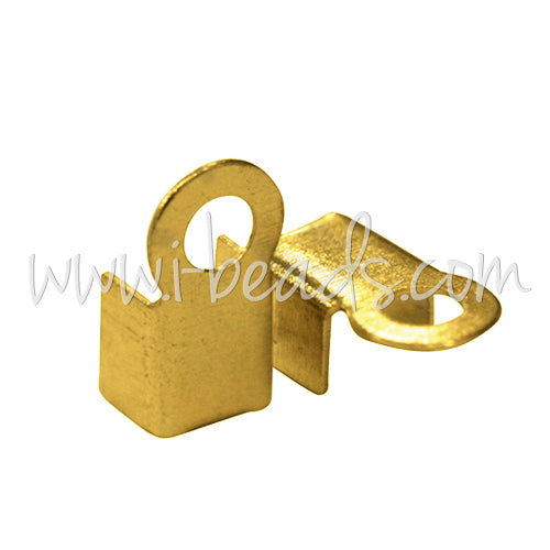 Pinces lacet métal finition doré 1.5x4mm (10)