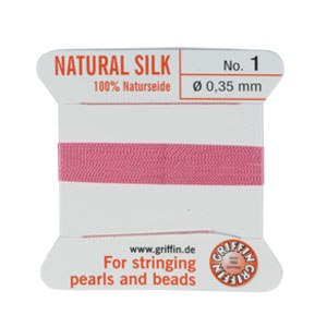 Fil de soie naturelle rose 0.35mm (1)