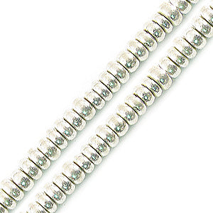 Achat Perles pukalet heishi laiton métal plaqué argent sur fil 3x2mm (1)