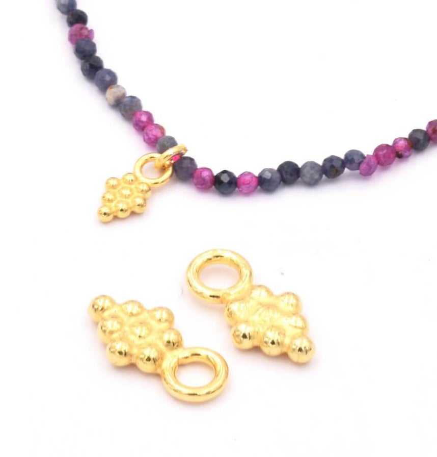 Charme Instruments De Musique En Argent 925 - Pendentif Pour Bracelet | Fermoir Mousqueton | Émail Coloré