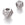 Grossiste en Perle Polygone Facettes Sertis de Zircons Laiton Plaqué Platine Qualité 6,5mm (1)