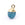 Vente au détail Petit Pendentif en Jade Teinté Bleu vert avec Accroche en Métal Doré -10mm (1)