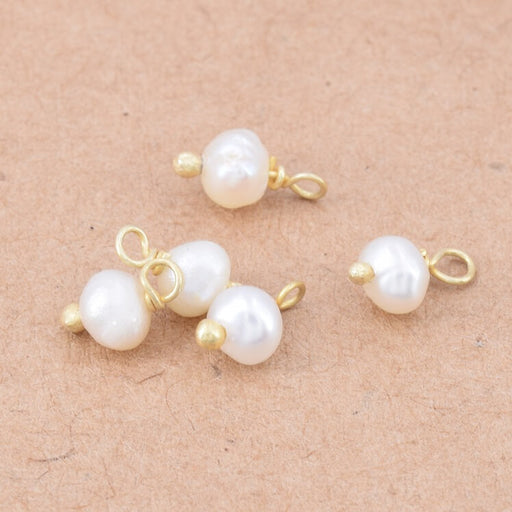 Mini Charms Breloque Perle Nacre d'Eau Douce 3.75mm (5)