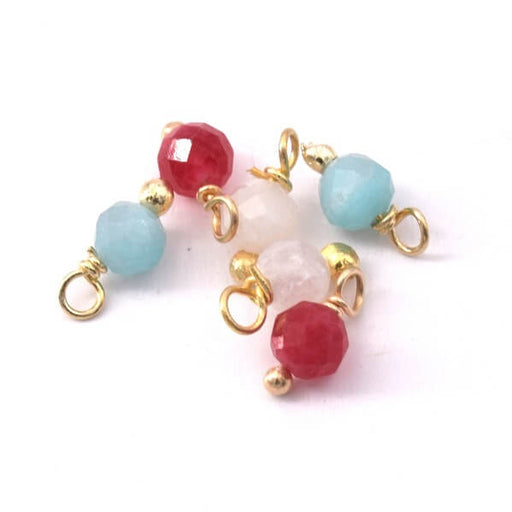 Achat Mini Charms Breloque Mix Gemmes Facettes 3.25mm (6)