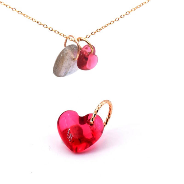 Pendentif En Or 18 Carats Avec Cœur En Perles Naturelles - 5,13 G, Occasion, Bijou Vintage Romantique