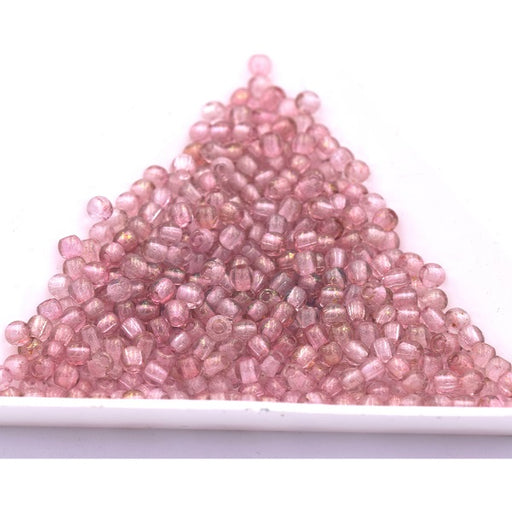 Achat Perle ronde de Bohème Luster transparent topaz pink 2mm (30)