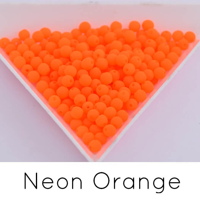 Perle ronde de Bohème neon orange 3mm (30)