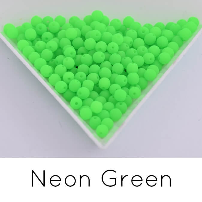 Perle ronde de Bohème neon green 3mm (30)