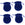 Vente au détail Pochettes Forme Bourse Polyester Bleu 9x7mm (4)