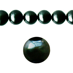 Perles d'eau douce rondes bleu sarcelle 6mm sur fil (1)