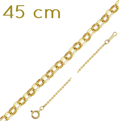 Achat Chaine Rolo Yellow Gold Filled 14K - 0,35x1,2x1,2mm Avec Fermoir 45 cm (1)