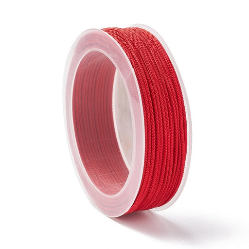 Achat Cordon nylon soyeux tressé rouge 1.5mm - Bobine 20m (1)