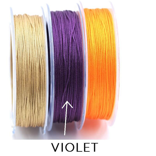 Achat Cordon Tressé en Nylon Haute Qualité - 0.8mm Violet (vendu par rouleau - 25m)