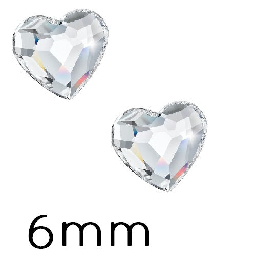 Strass à coller Preciosa Coeur Crystal 00030 - 6mm (10)