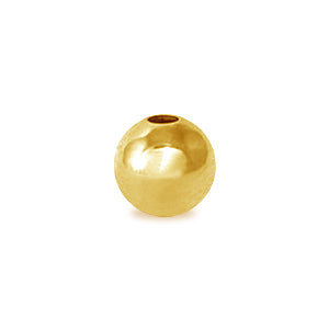 Perle ronde métal doré or fin qualité - 4mm (10)