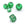 Vente au détail Perle de Murano Cube Vert et Argent 6mm (1)