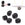 Vente au détail Perles Nugget Carré Arrondi Onyx Black 12x16mm (5)