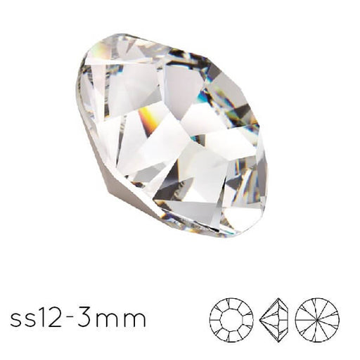 Achat Cristal à sertir Preciosa Maxima Crystal Foiled ss12-3.00mm (10)
