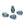 Vente au détail Perles en Verre de Bohême Goutte Bleu Opaline et Doré 13x7mm (4)