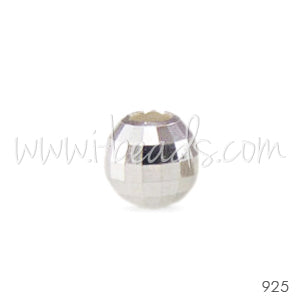 Perles facettes rondes argent 925 4mm (4)