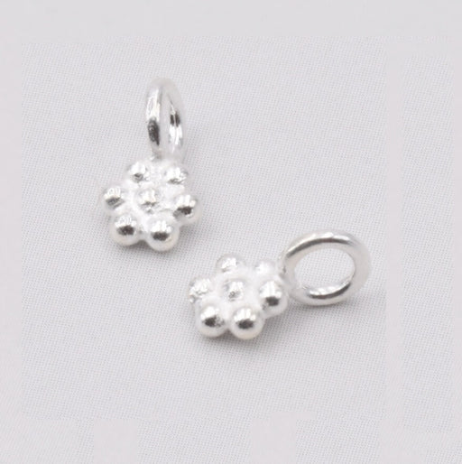 Achat Charm breloque Mini Fleur Perlée en Argent 925 - 5mm (2)