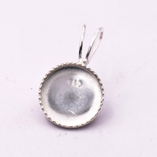 Achat Pendentif Rond Pour Cabochon 8mm en Argent 925 (1)