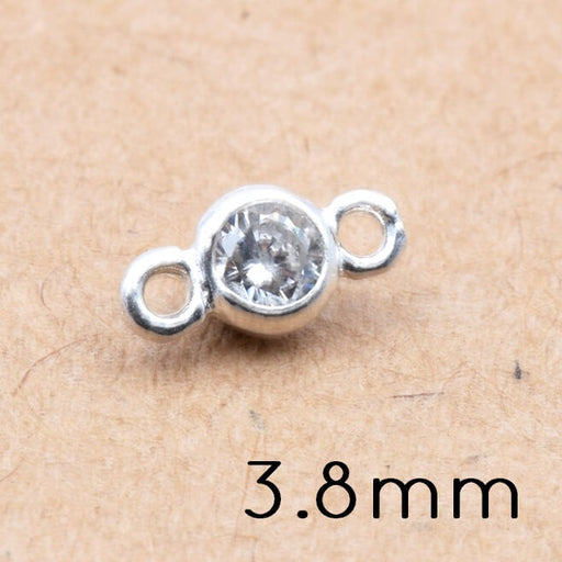 Achat Connecteur Rond en Argent 925 avec Zircon 3.8mm (1)