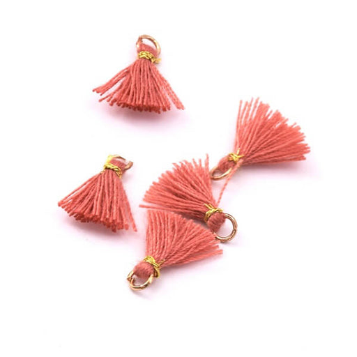 5 Mini Pompons 10mm Vieux Rose (5)