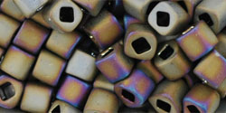 cc614 - perles Toho cube 4mm matt colour iris brown (10g)