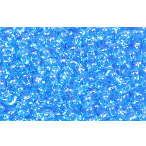 cc3b - perles de rocaille Toho 11/0 transparent dark aquamarine (10g)