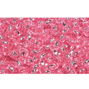 cc38 - perles de rocaille Toho 11/0 silver-lined pink (10g)