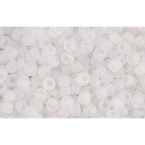 Achat cc161f - perles de rocaille Toho 11/0 transparent rainbow frosted crystal (10g)