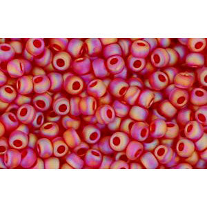 cc165cf - perles de rocaille Toho 11/0 transparent rainbow frosted ruby (10g)
