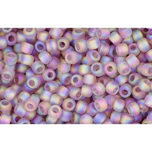 cc166bf - perles de rocaille Toho 11/0 trans-rainbow frosted med amethyst (10g)